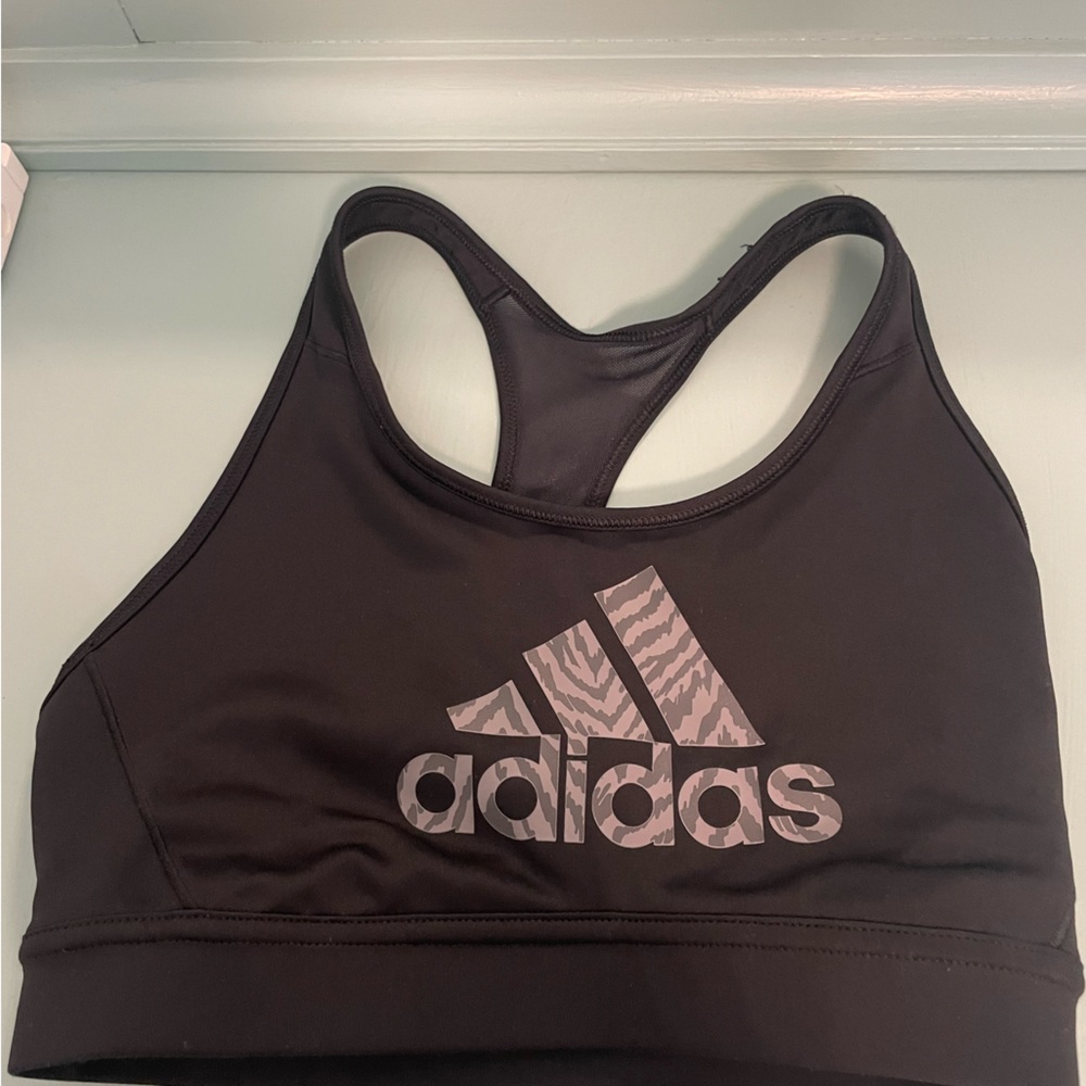 Black adidas sports bra, size s